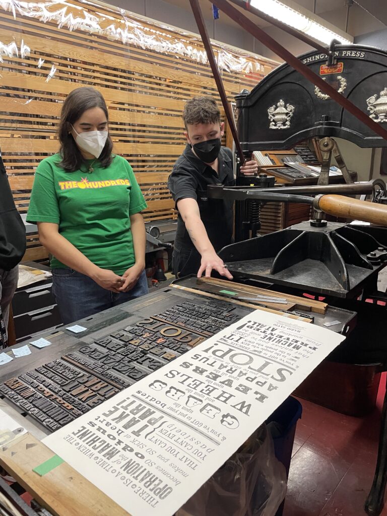 Kit in the printshop