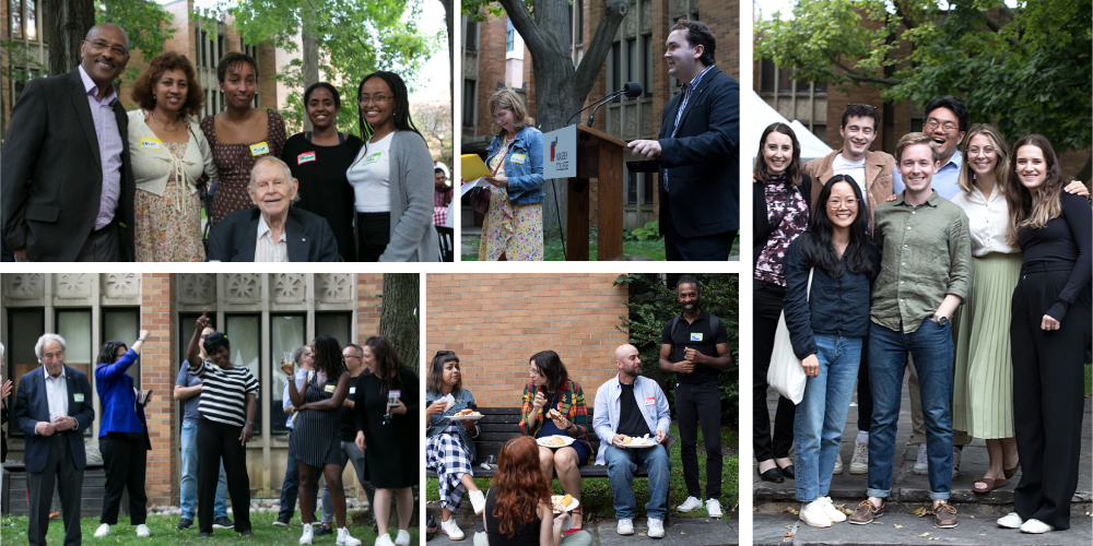 photo collage of Massey College welcome BBQ
