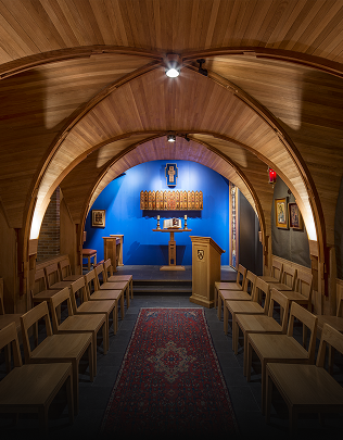 The Royal Chapel inside Massey College