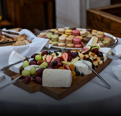 Chacuterie, Cheese and Dessert boards available from the catering menu at Massey College