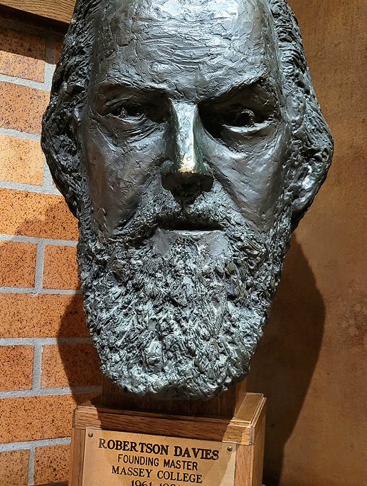 Statue of Robertson Davies', The Founding Master of Massey College