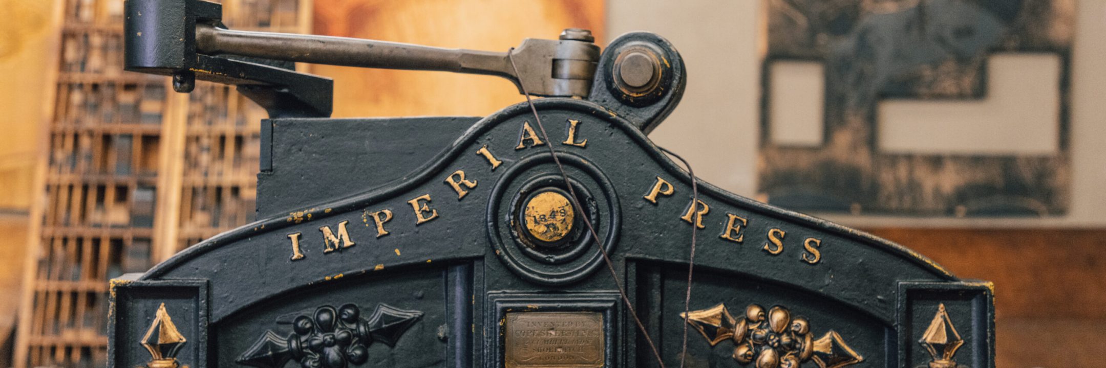 Image of printmaking in the bibliography room - photo credit Polina Teif